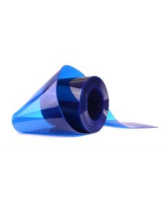 Blue Transparent PVC Strip Roll - 50m