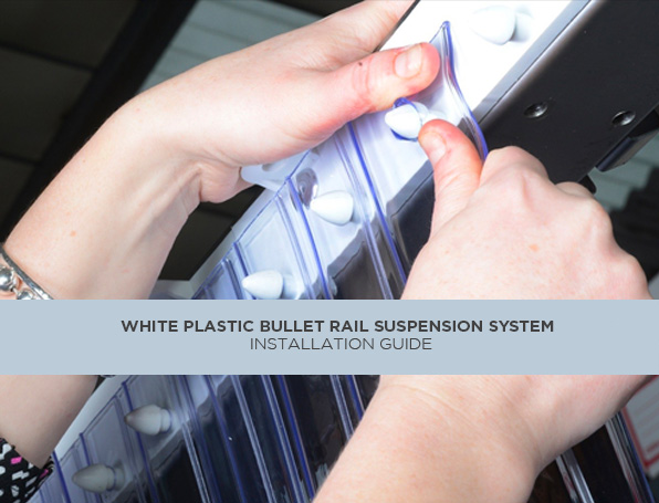 White plastic bullet rail suspension system installation guide